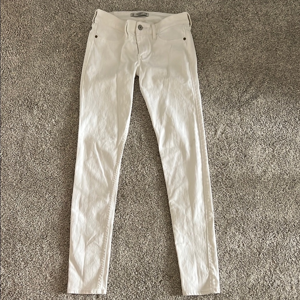 Abercrombie & Fitch White Skinny Jeans High-Waisted